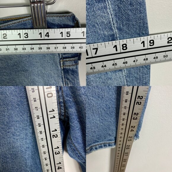 AGOLDE Revolve Nico High Waist Ankle Slim Fit Jeans Size‎ 29 Blue Denim Button - Picture 9 of 11